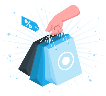 Icono de bolsas de compras